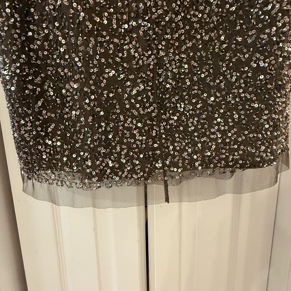 Adrianna Papell Brown Gold Sequin Sheath Dress - Picture 8 of 12